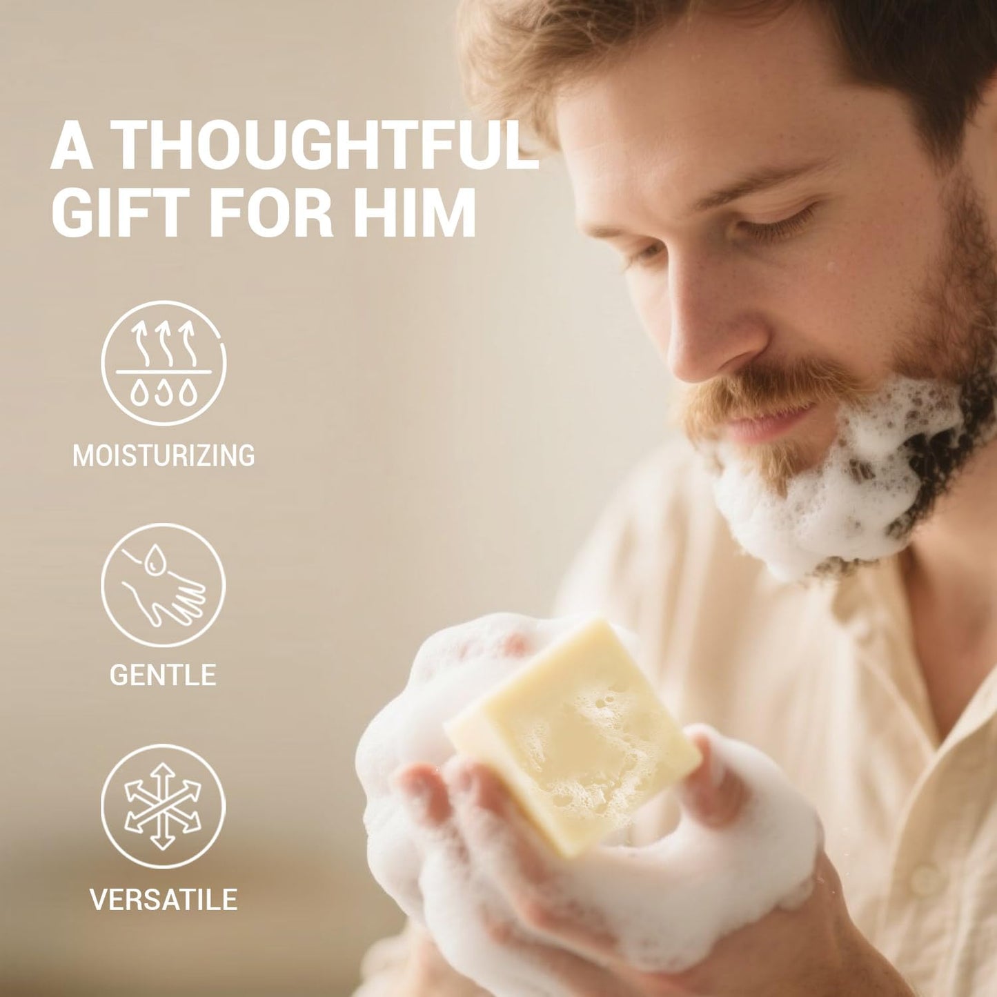 Rinse & Robust Mens Bar Soap Set 6Pcs Handmade Natural Soap Bar Gift for Men, Cleansing, Moisturizing & Exfoliating Soap for Body & Hands All Skin Types | 6 Scents | 5.3 oz of 6 Bars