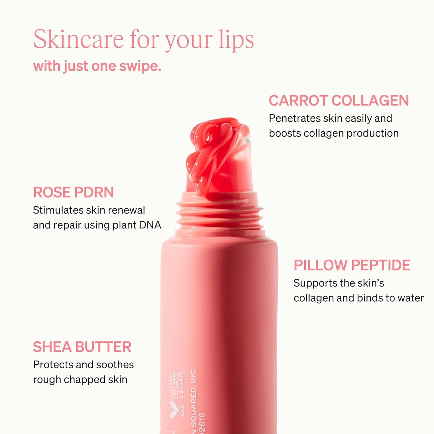 LipLock Jelly Serum for Dry Lips, Long-Lasting, Hydrating, Plumping, Glossy Mask with Rose PDRN, Carrot Collagen, Pillow Peptide, Moisturizing Tinted Lip Balm. (Peach Muse)