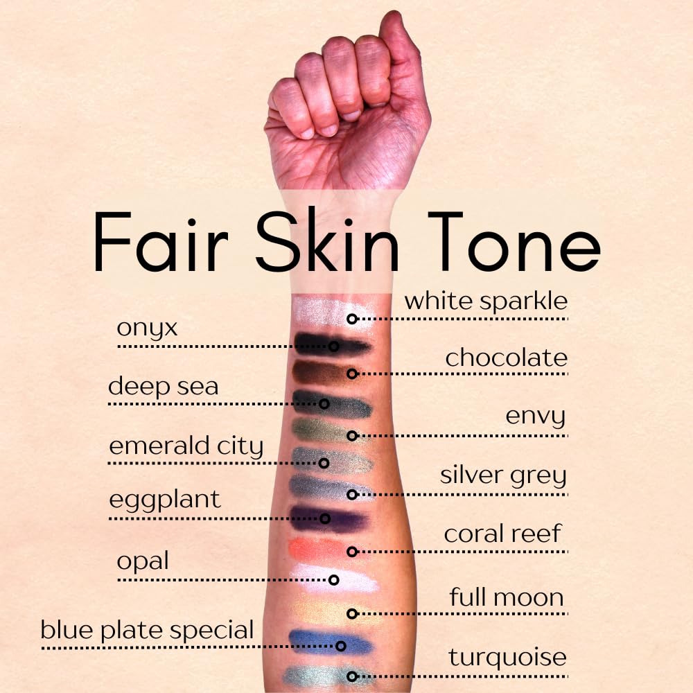 Beautiful Silver Grey Shimmer Metallic Single Loose Powder Eyeshadow; Vegan, Talc & Paraben Free