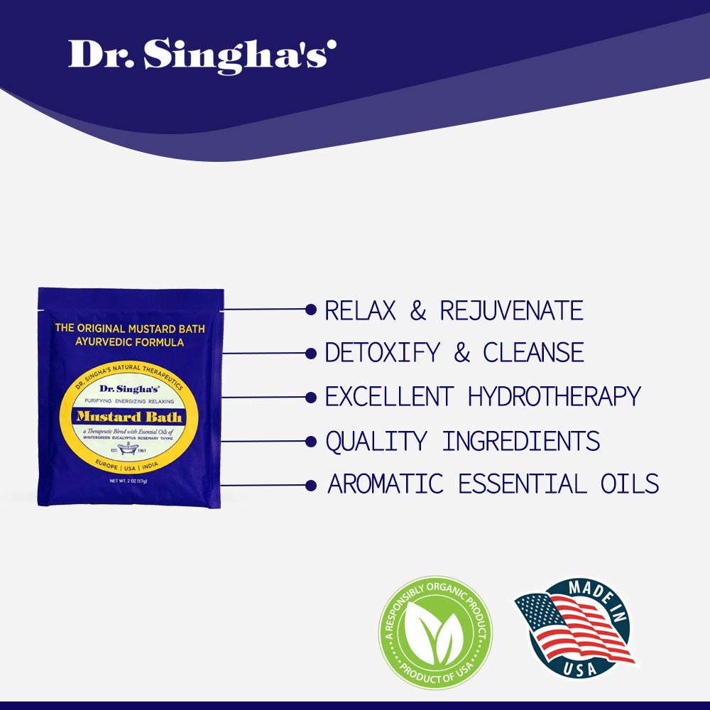 Dr. Singha's Mustard Bath, Therapeutic Bath Salts, 2 Oz