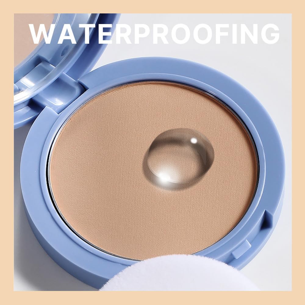 Oil Control Matte Perfection Face Powder Compact For Women, Matte Smooth Flawless Setting Powder Makeup, Polvo Compacto De Maquillaje, Waterproof Long Lasting, 0.35Oz, (220 Sand, 1)