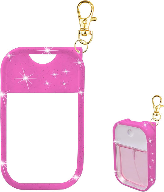 VANEST Silicone Case Compatible with Touchland Hand Sanitizer Spray, Protective Case with Keychain for Spray 1 fl oz