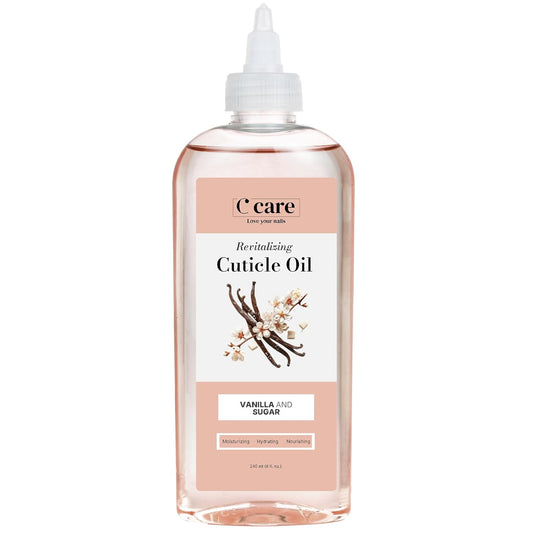 C CARE Vanilla & Sugar cuticle oil For Nails - Repairs Cuticles Overnight - Moisturizes and Strengthens Nails and Cuticles - 8 oz