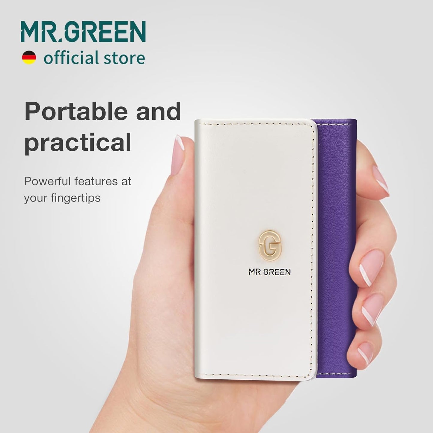 MR.GREEN Colorful Manicure Set Practical Pedicure Kits Nail Clippers Personal Care Tools Facial Hair Scissors with Fashion Case (Mr-6684 Purple)