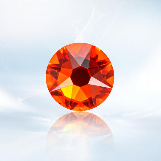 Novani Hyacinth/Orange Rhinestones 1440pcs Flat Back Round Rhinestone Style 2088 Sparkly Crystal Gemstones for Nail Art and Crafting SS16,3.8-4.0mm