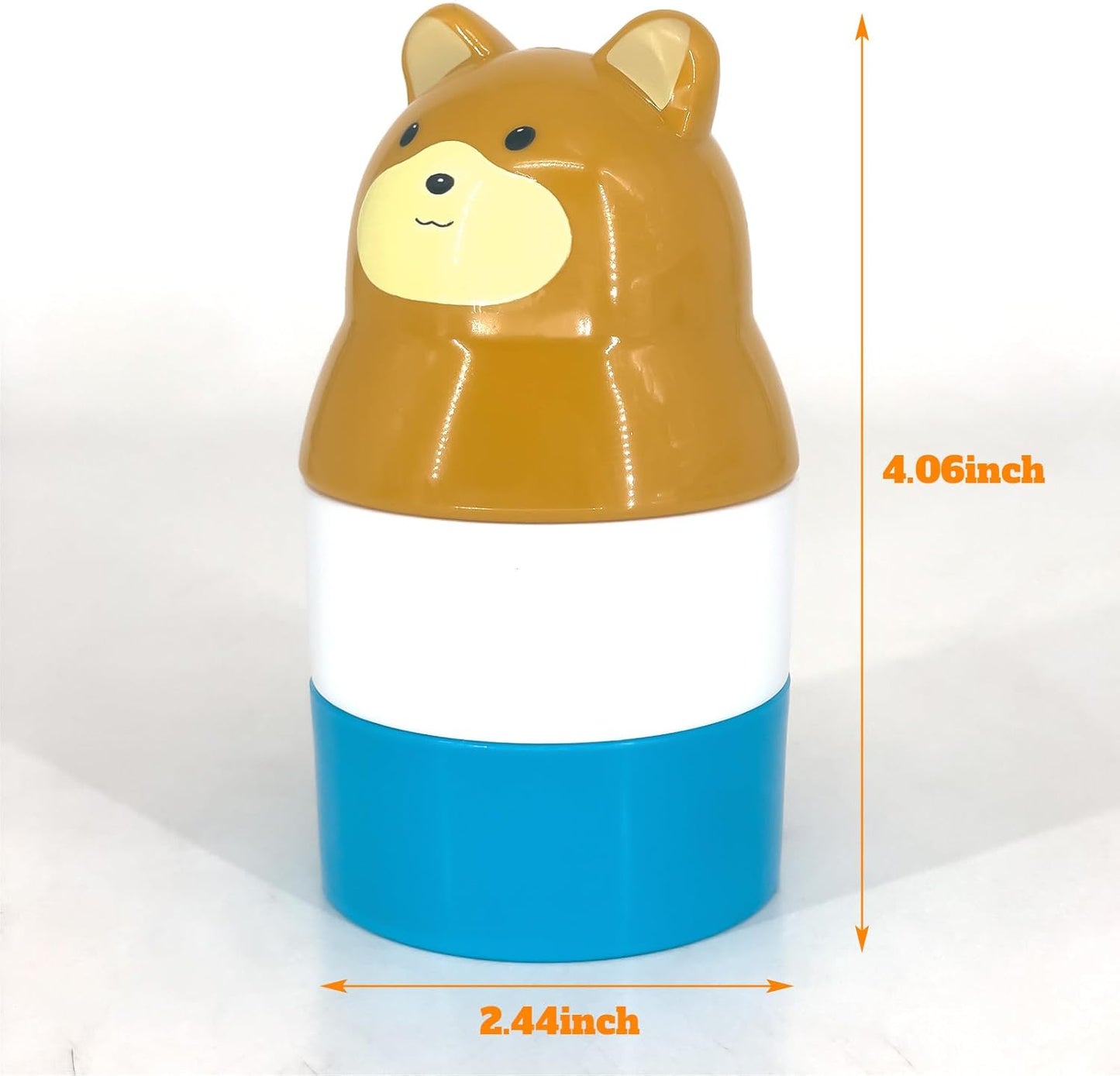 Sunscreen Applicator, Blue Bear Refillable Roll on Sponge Sunscreen Holds 2.5fl oz for Kids Women Men Outdoor Mess Free Portable Travel