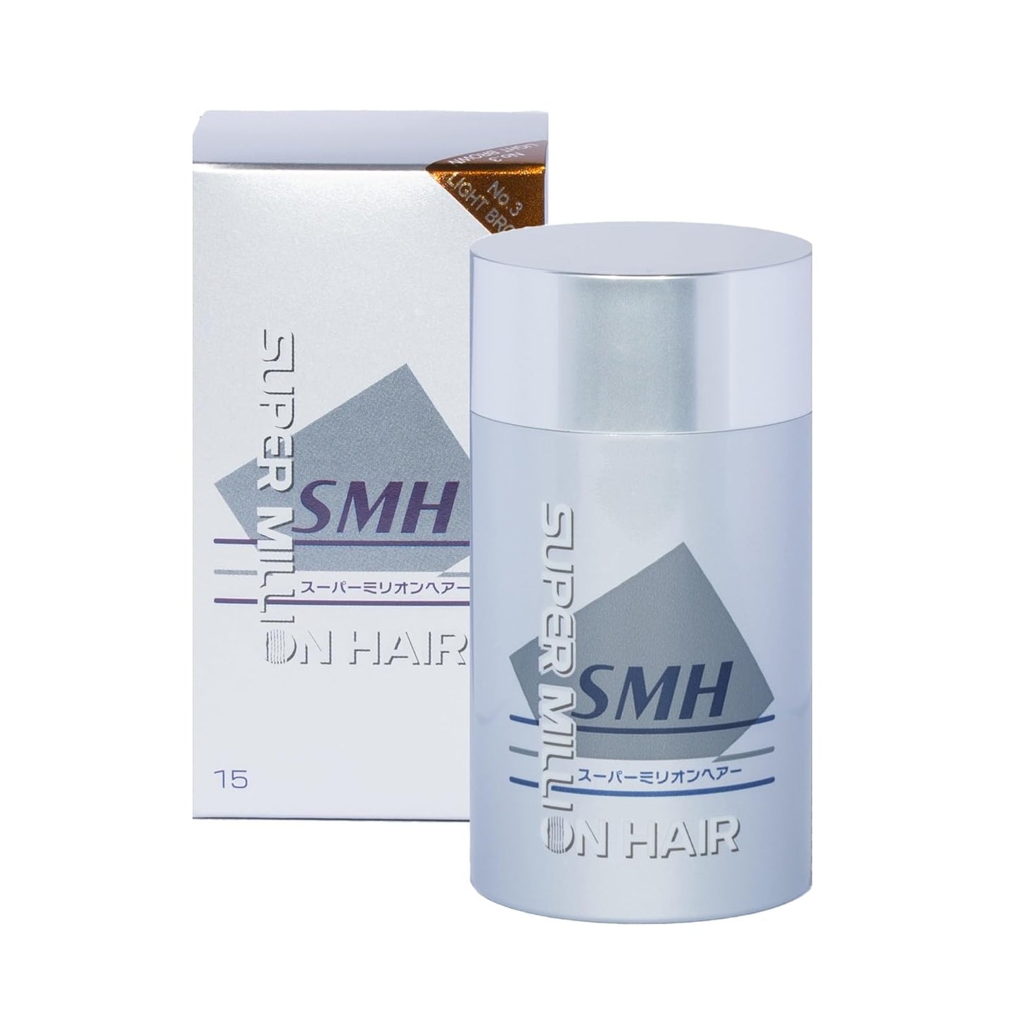 SMH Hair Fibers MADE IN JAPAN – Instantly Conceals Thinning Hair –Long-Lasting – Sweat, Water & Wind Resistant – Hair Loss Solutions For Men & Women (Light Brown, 15g)