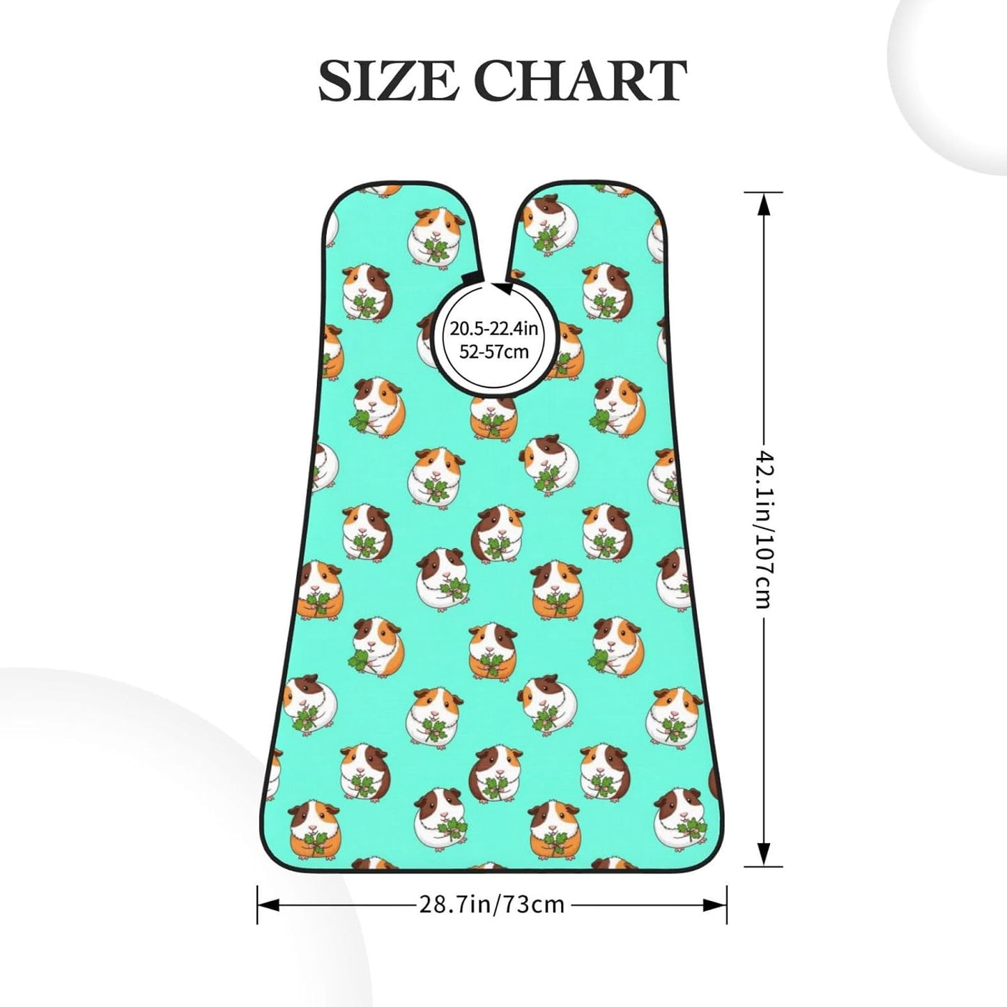 Beard Bib Apron for Men Shaving, Waterproof Non-Stick Hair Catcher with Suction Cups, Grooming Essential for Dad Husband, Cute Guine Pig Shave Bib