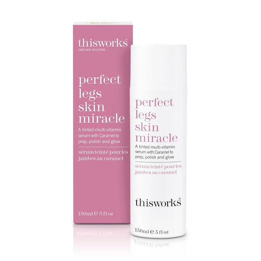 THISWORKS Perfect Legs Skin Miracle: Tinted Serum with Vitamin C & E for Radiant, Sun-Kissed Glow, Evens Skin Tone & Reduces Imperfections, 5 fl oz