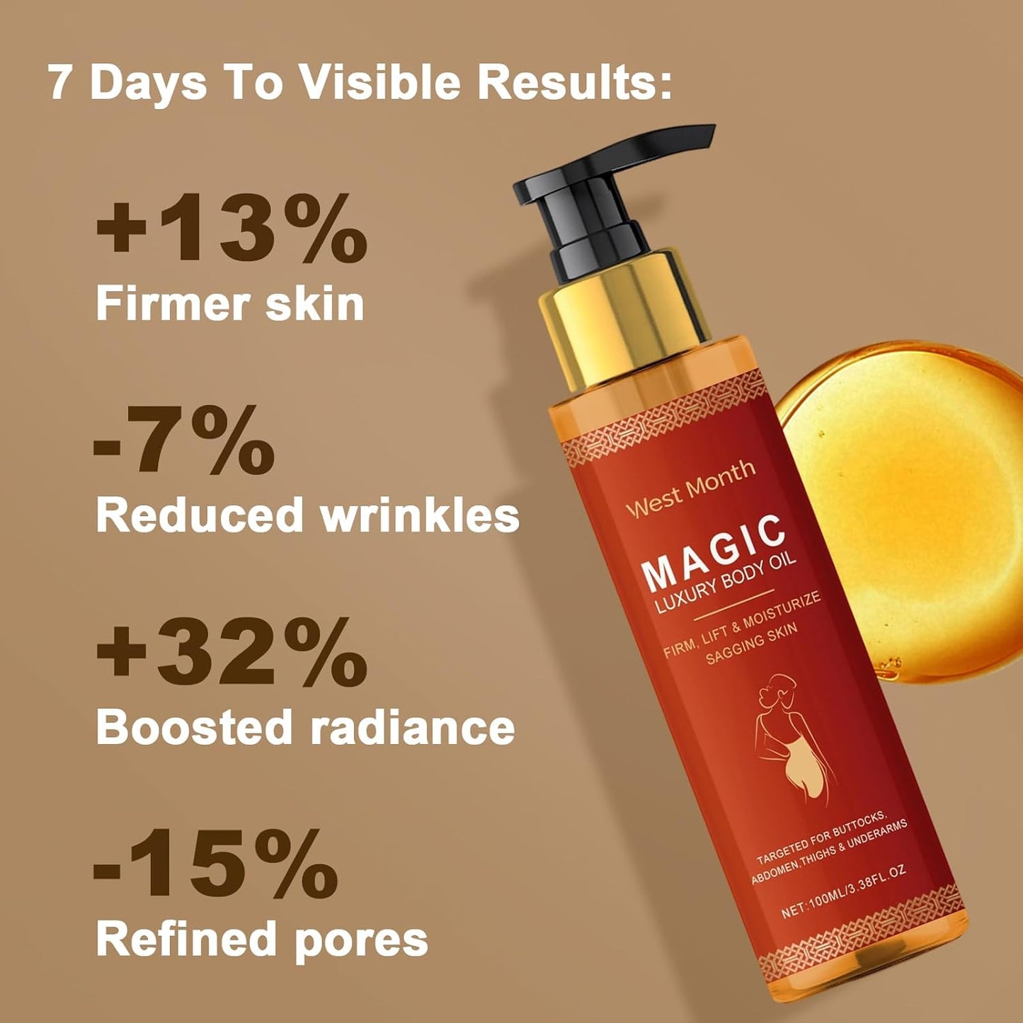 Magic Body Firming Oil 2025 New Luxury Original Body Oil Firm Tighten Intense Hydration and Skin Tightening for Full Body Care For All Skin Types
