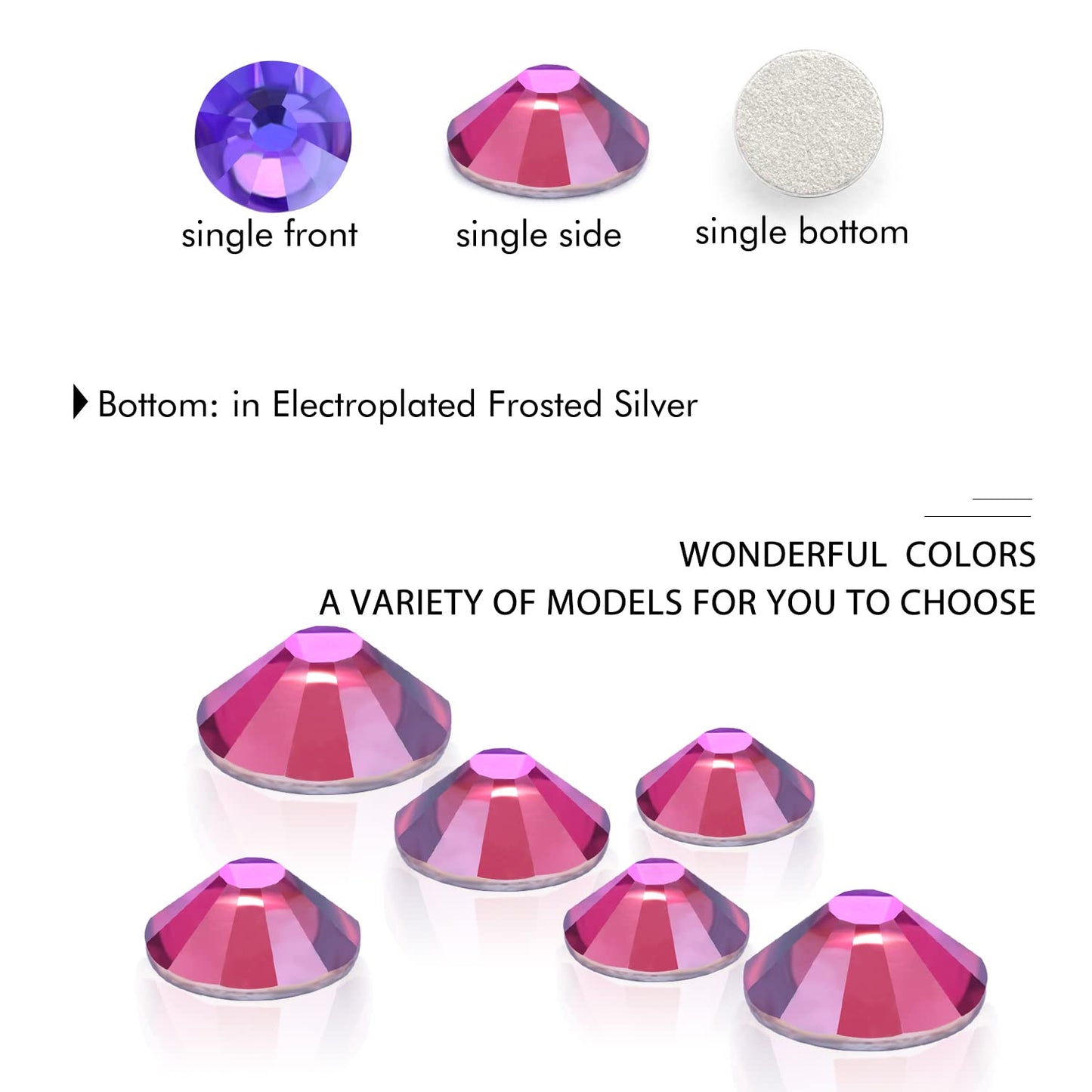 1440Pcs Purple Velvet Crystal Rhinestones,Glass Flatback Rhinestones Gemstones Small for Nail Face Makeup Art Crafts Clothes Decoration - (SS6,2.0mm,Purple Velvet)