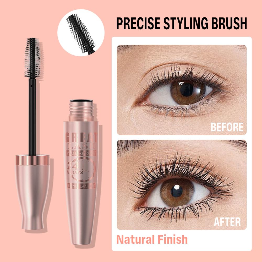 Waterproof Voluminous Original Volume Building Mascara Makeup (Black)