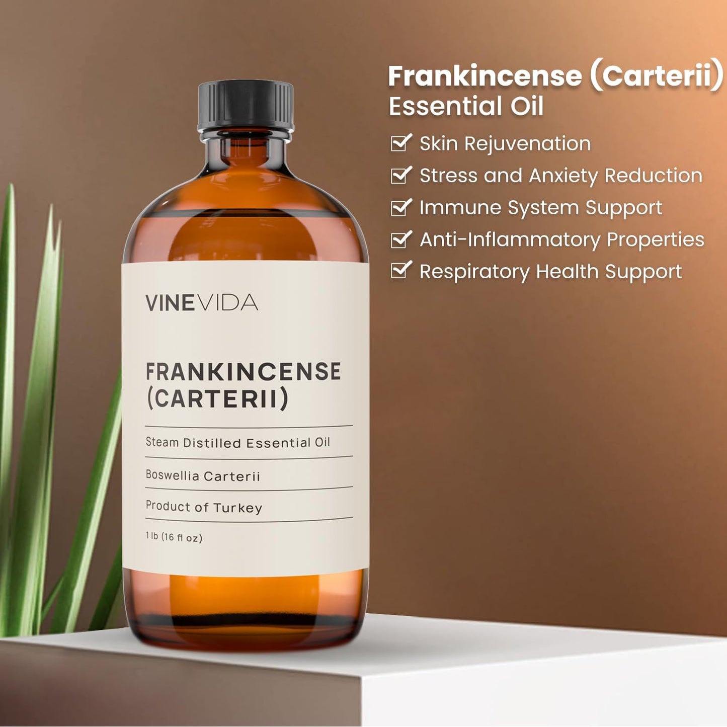 VINEVIDA Frankincense Essential Oil - 16 oz Undiluted - DIY Candle Scents - Safe for Skin