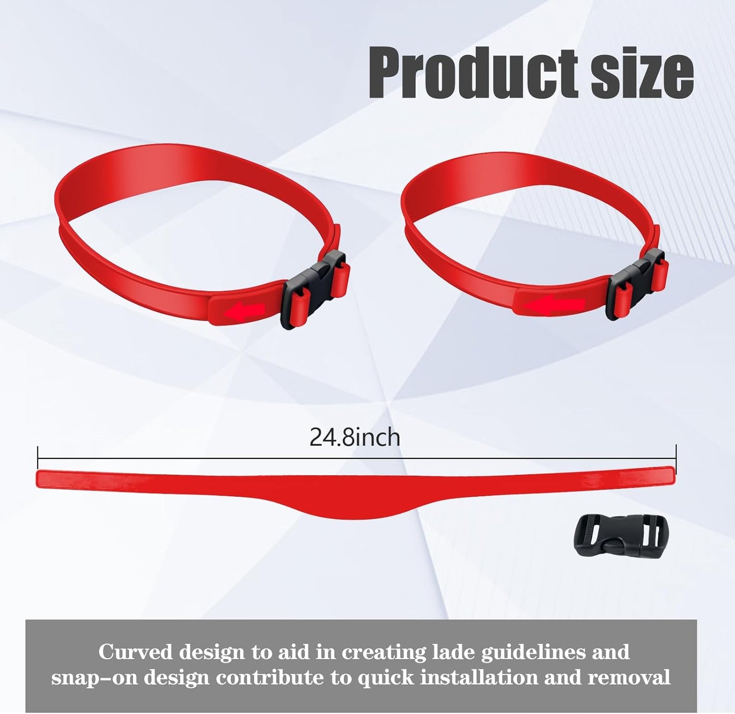 Neckline Shaving Template and Adjustable Hair Trimming Guide,DIY Self Haircutting System, Shaving and Keeping a Clean and Straight Neck Hairline,Easy Use Tool Soft Portable (Red)