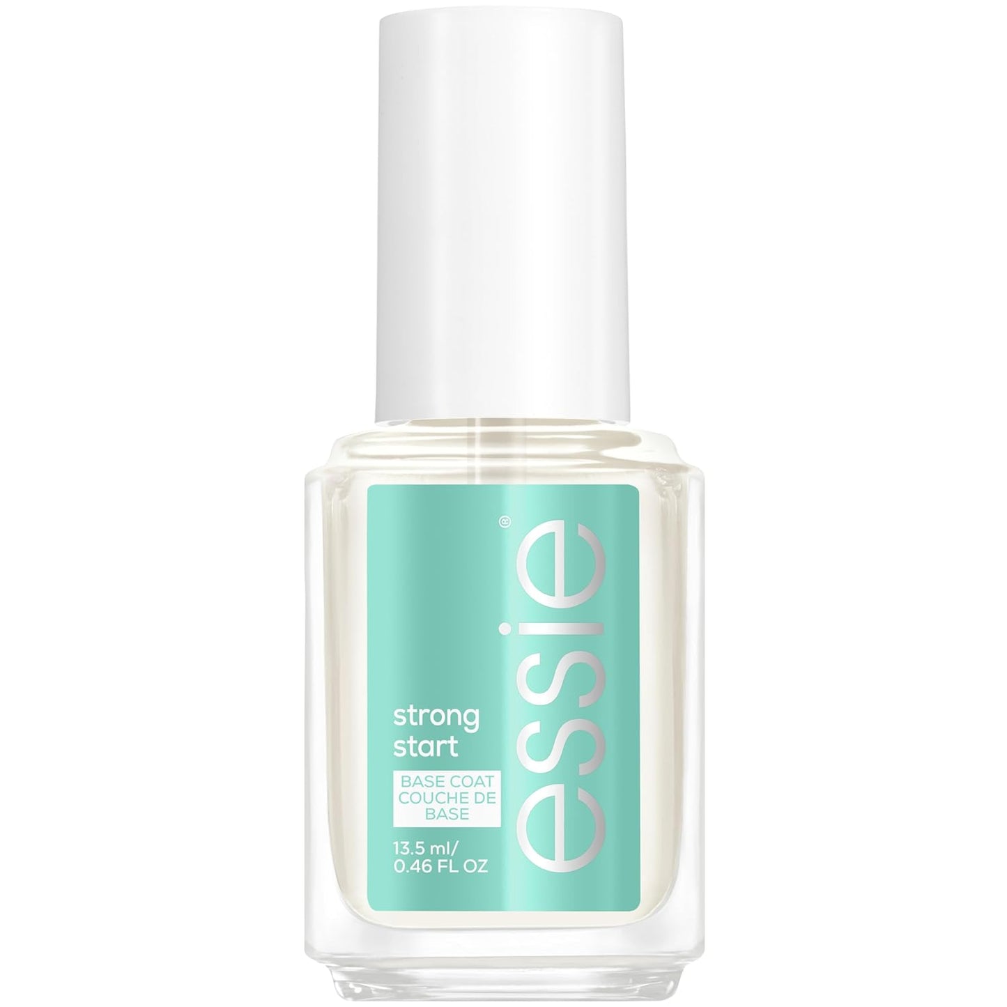 essie Nail Care, 8-Free Vegan, Strong Start Base Coat, strengthening nail polish, 0.46 fl oz