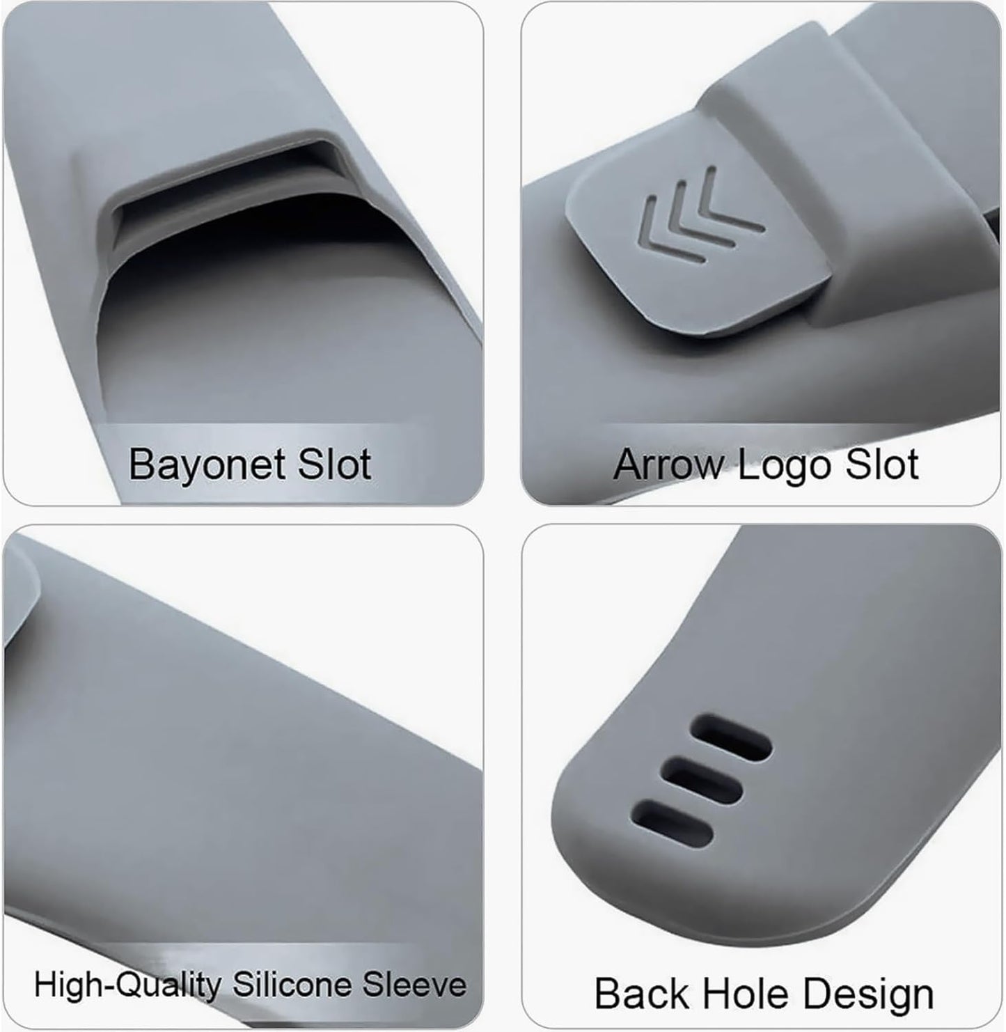 LinMei Silicone Razor Travel Case Compatible with Gillette, Parker, Merkur Razor (Grey+Cleaning Brush)