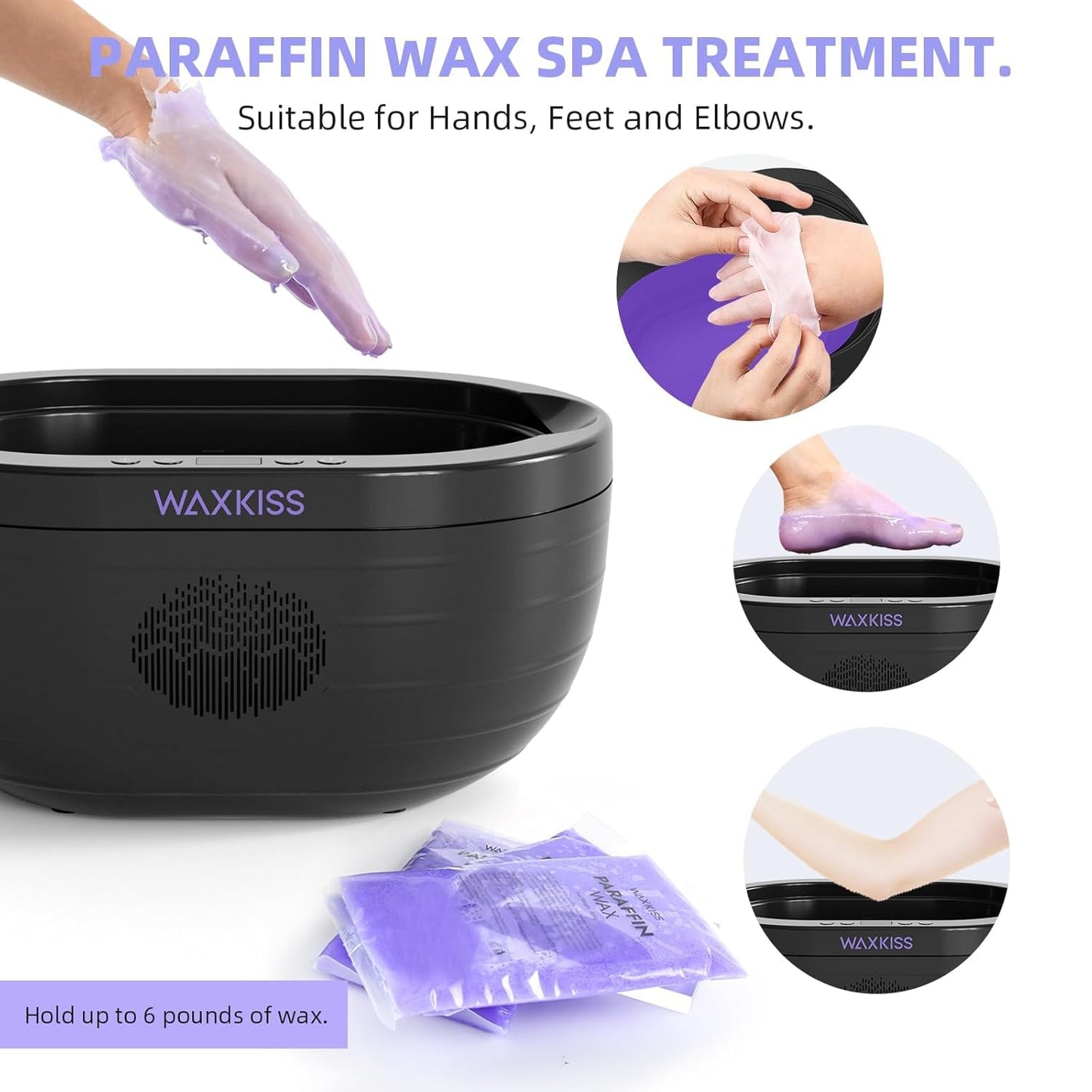 Paraffin Wax Machine for Hand and Feet,Hand Wax Paraffin Machine with Paraffin Wax Refills, Safety Material 3L Paraffin Baths Machine Kit Moisturizing and Hydration