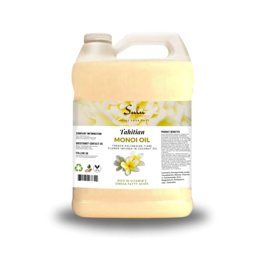 100% Pure Organic Cold Monoi de Tahiti Body, Nail and Hair Oil (64 oz)