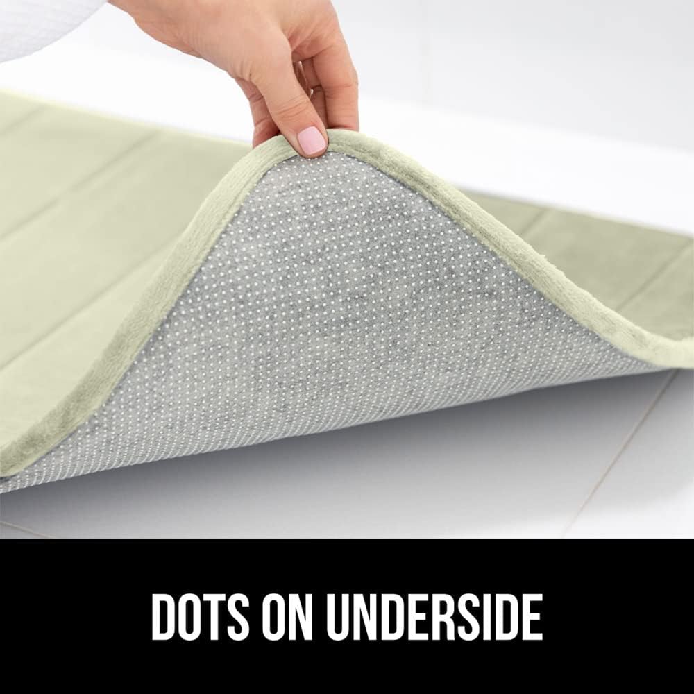 GORILLA GRIP Memory Foam Bath Mat, Soft Absorbent US Designed Bathroom Rug, Gripping Dots Machine Washable Bathmat, Cushioned Floor Mats, Shower Sink Rugs Room Décor Accessories, 30x20 Sage