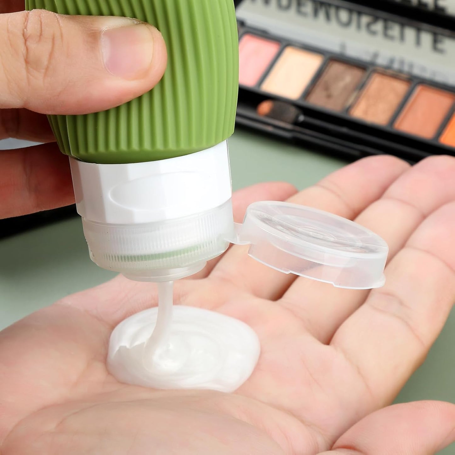 Travel Bottles for Toiletries, Tsa Approved 2oz Travel Bottles, BPA Free Leak Proof Travel Size Toiletry Containers, Refillable Travel Accessories with Toiletry Bag for Shampoo Liquid (4 Pack)