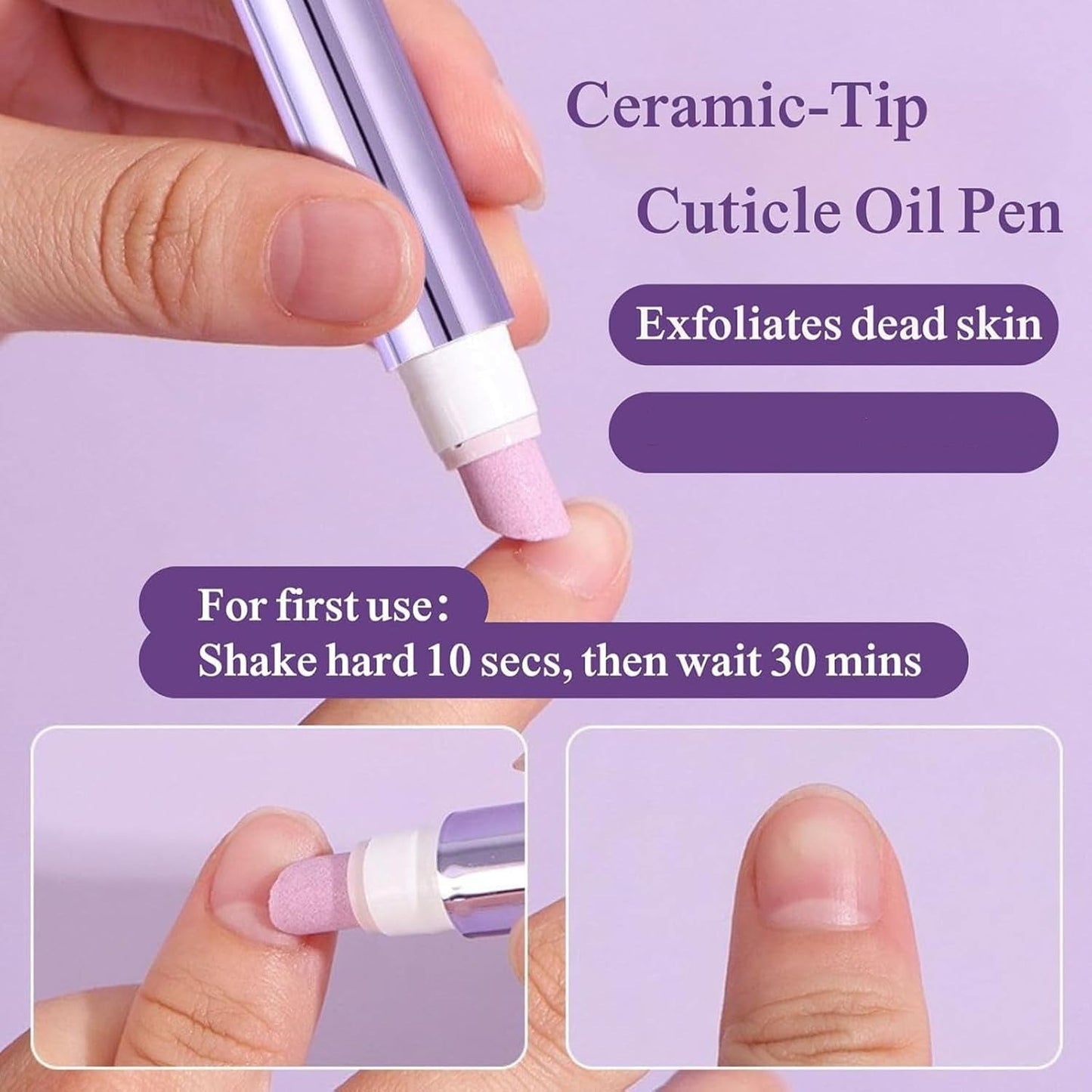 Upgrade 3-in-1 Nail Care Pen, 3-in-1 Cuticle Oil Cuticle Pusher Nail Oil Pen, Cuticle Oil Pens For Nails, for Moisturize Strengthen Brighten Nails Care (2pc)