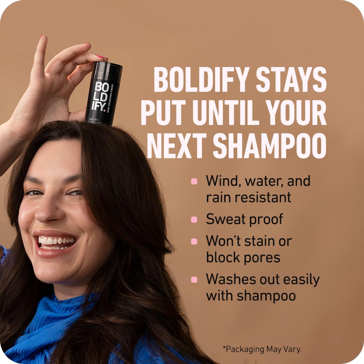 BOLDIFY Hair Fibers (56g) - Fill In Thinning and Fine Hair for an Instantly Fuller, Thicker Look - 14 Shades for Women & Men - Dark Auburn
