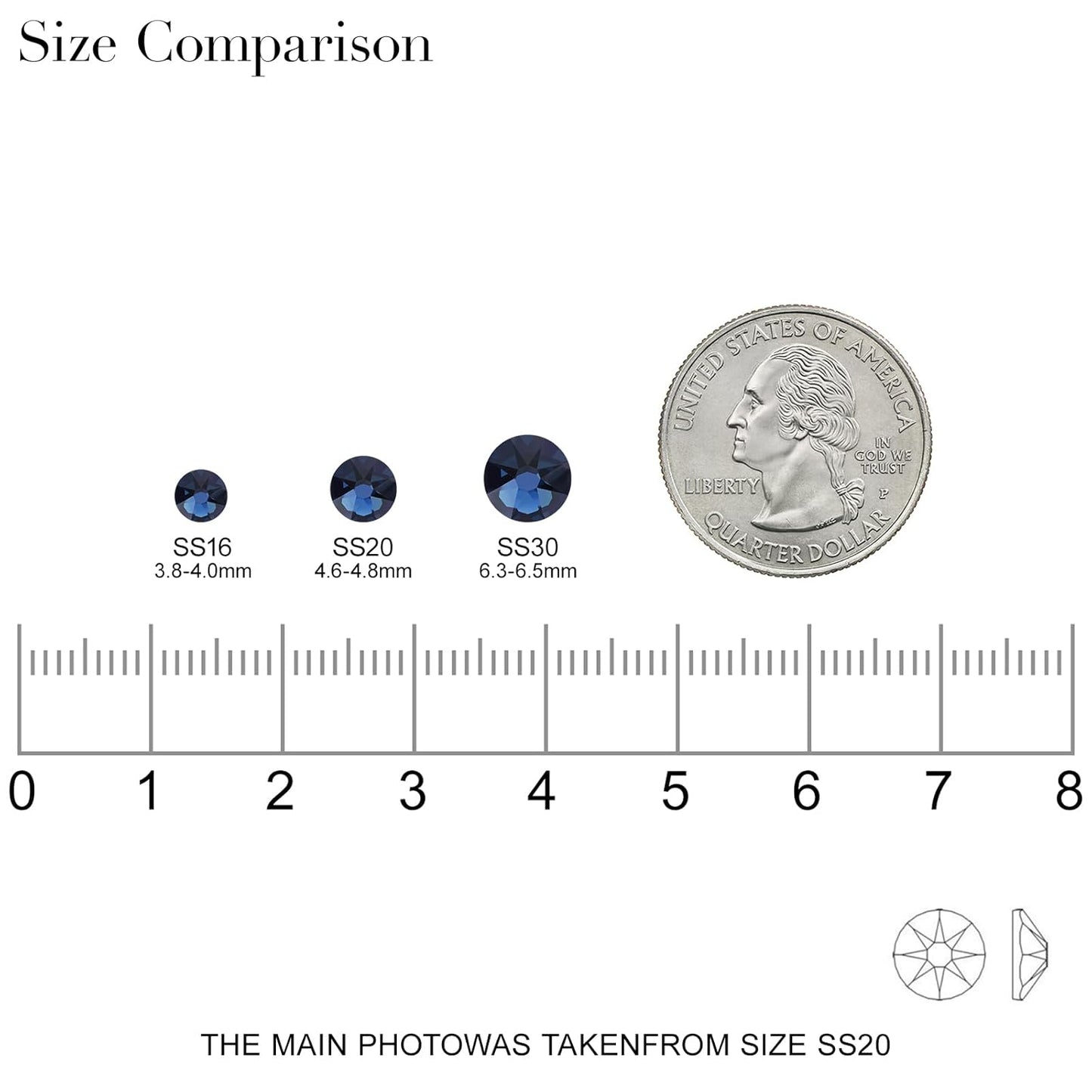 Novani Montana Rhinestones 1440pcs Flat Back Round Rhinestone Style 2088 Sparkly Crystal Gemstones for Nail Art and Crafting SS16,3.8-4.0mm