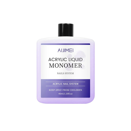 AIJIMEI Acrylic Liquid Monomer for Long Lasting 40ml Acrylic Liquid Professional Nail Art Supplies Suitable for Salon and Home (1pcs)