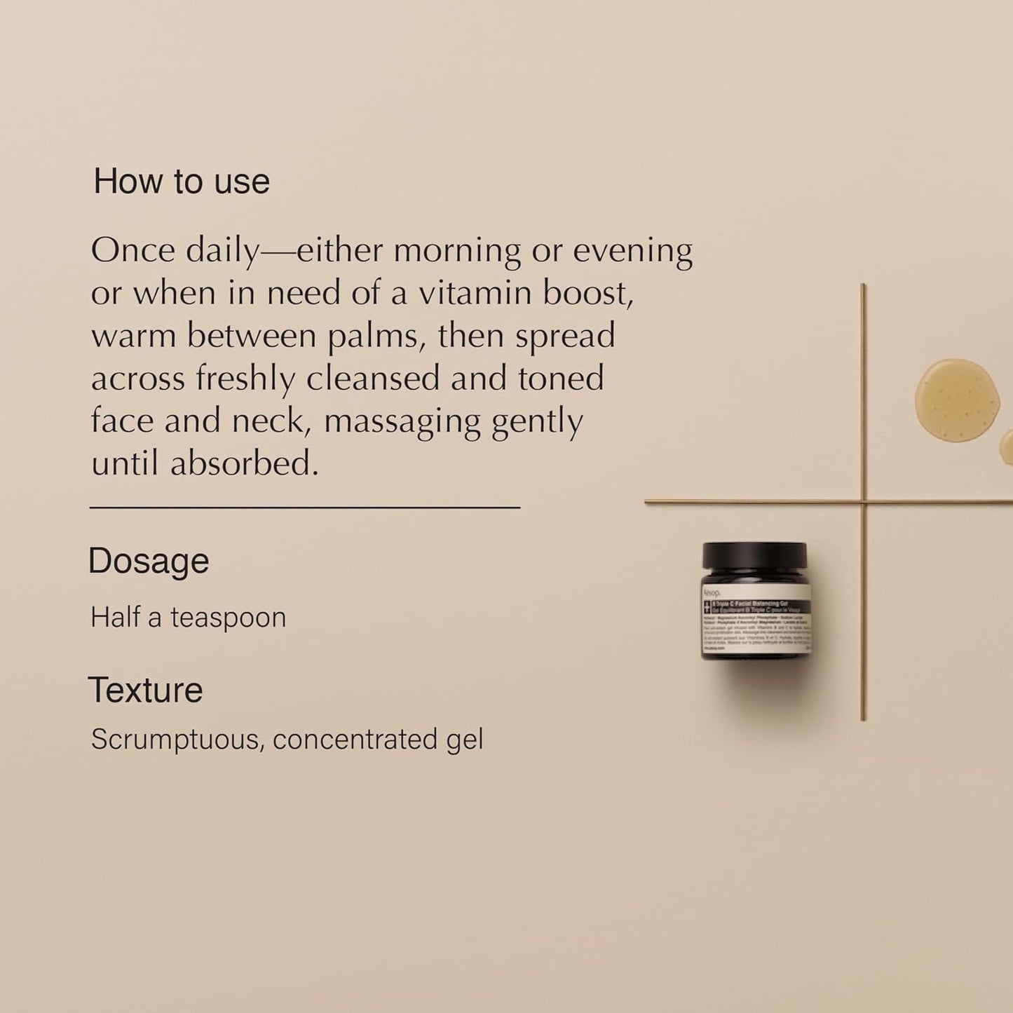 Aesop B Triple C Facial Balancing Gel | Anti-Oxidant Gel Infused With Vitamin B And Vitamin C | Replenish, Soften, Balance Skin | 2.1 oz / 60mL