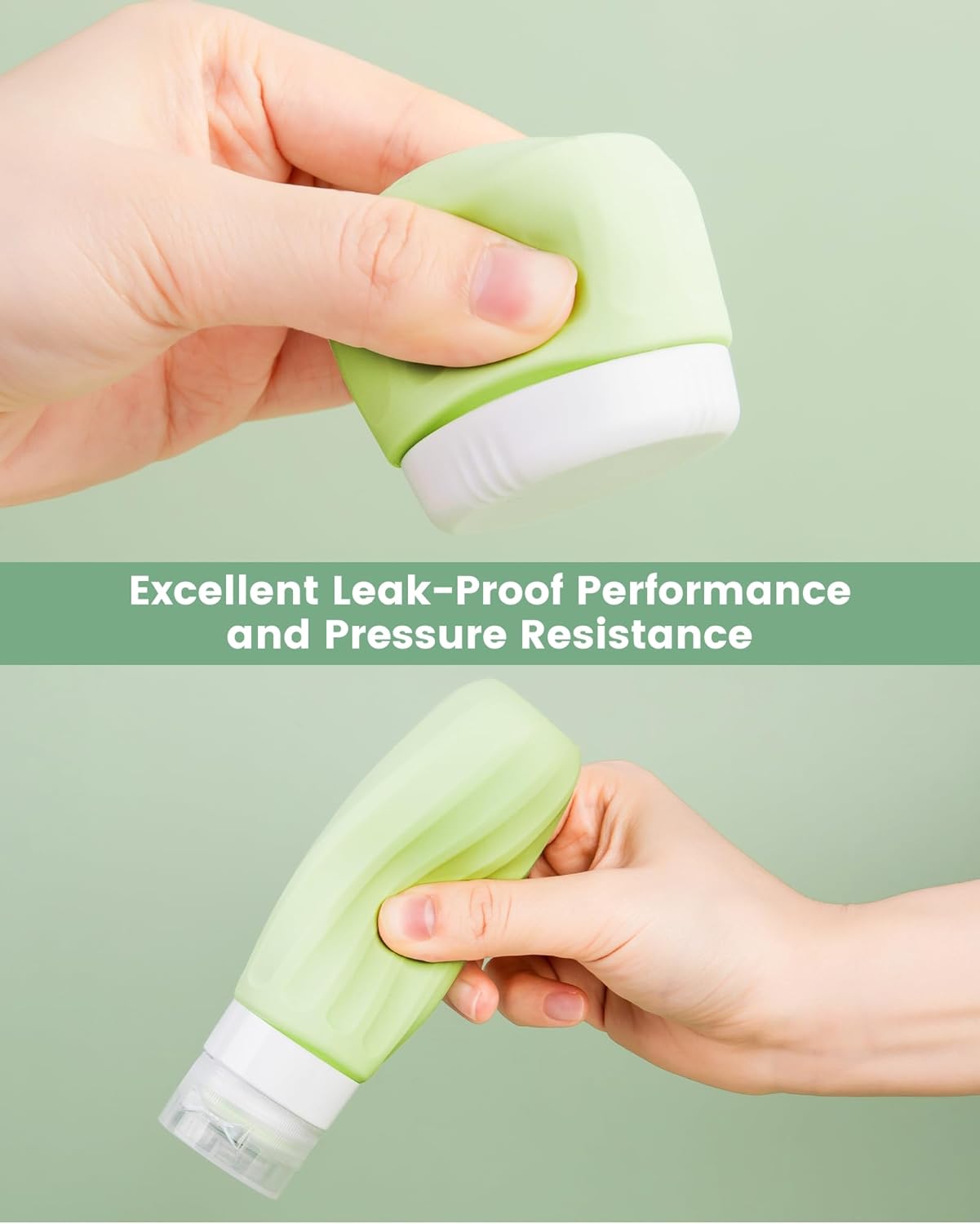 Travel Bottles for Toiletries, Travel Size Toiletries 10 Pack, Tsa Approved Travel Size Containers 3oz, with Travel Essentials Clear Bag, Leak Proof Silicone Squeezable Creams Jars