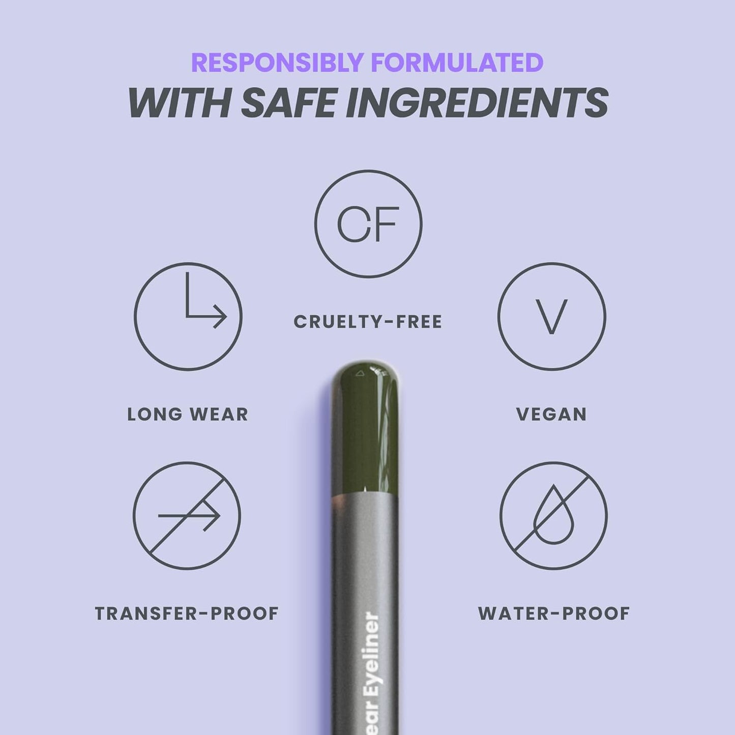 Wonderskin Eyeliner Pencil, 1440 Longwear Green Eyeliner Pencil - Waterproof, Sharpenable & Smudge Proof