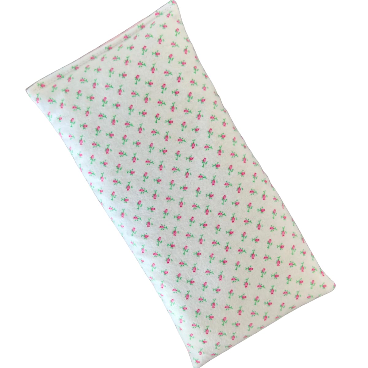 Large Microwave Heating Pad with Flax Seed, Scented or Unscented, Good For Back Pain or Cramps, Moist Heat Therapy or Ice Pack, Microwavable Bean Bag, 6" x 12" (Flannel Floral, No Added Herbs)