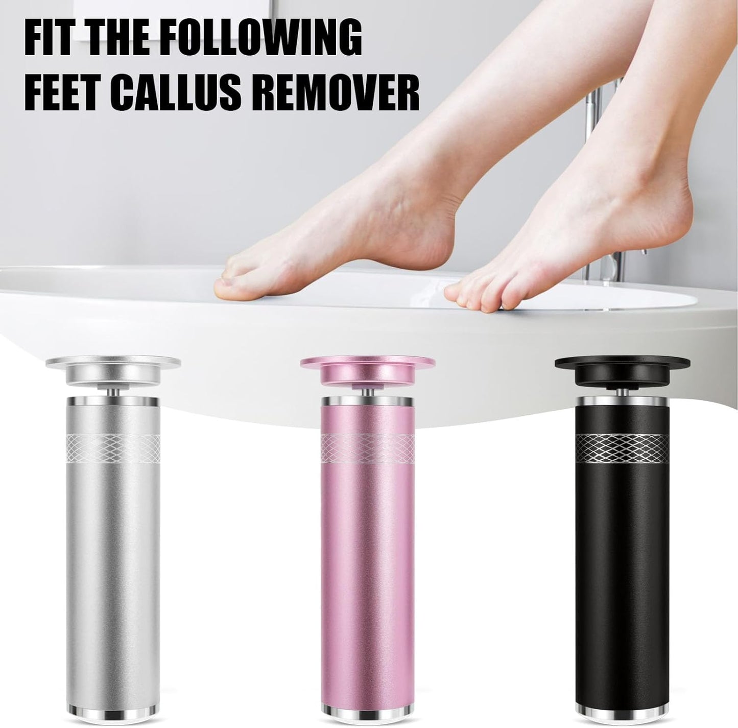 60-Piece Replacement Sandpaper Refill Discs for Electric Foot File Callus Remover Tools, for Man Women Dead Skin, Hard Cracked Skin, Dry Skin