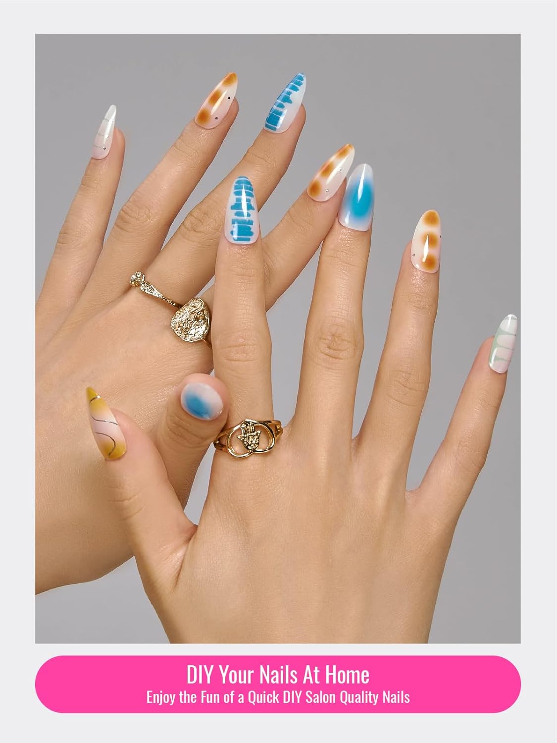 Semi Cured Gel Nail Strips, 30pcs Gel Nail Wraps, 2 Weeks Long Lasting