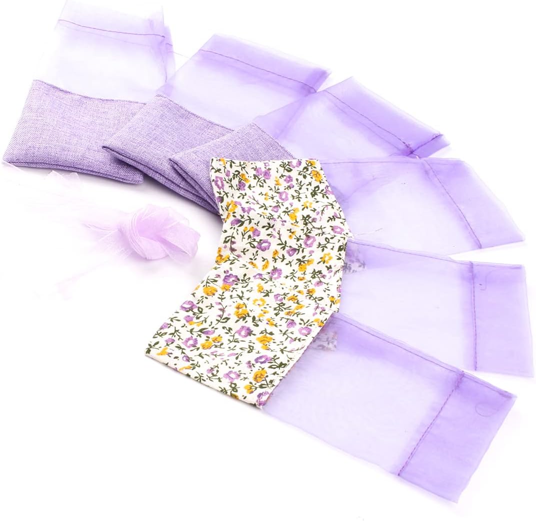 Sachet Empty Bags Linen Fabric Bags Organza Gauze Bags for Lavender, Spice and Herbs
