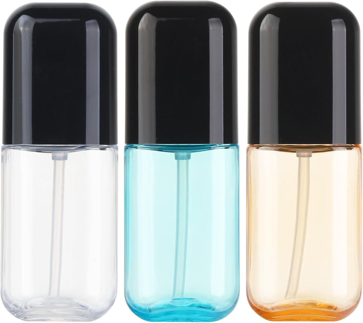 Travel Spray Bottle 3 Pack 2.7oz/80ml Portable Plastic Small Spray Bottles Refillable Mini Spray Bottle Empty Fine Mist Spray Bottles for Makeup Removers, Perfume, Essential Oils Toners Rose Waters