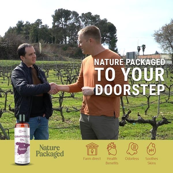 Grapeseed Oil - Pure Grapeseed oil for Skin - 100% Pure Carrier Oil for Hair, Face, and Skin - Direct from EIR Oils in the Beautiful Spanish Countryside (4 Gallons)