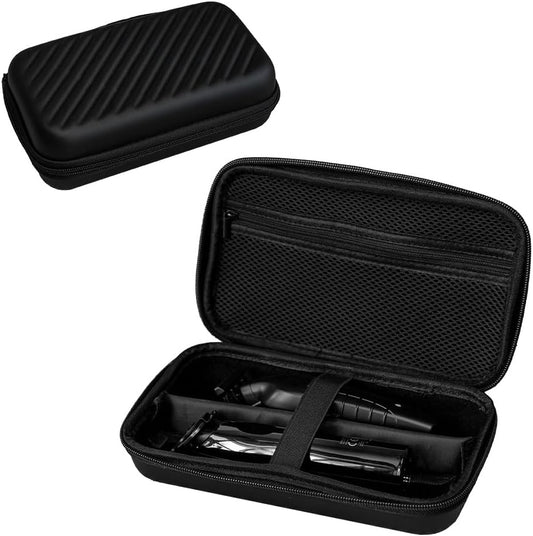 Hard Travel Case for Hair Clippers, Hair Cutting Barber Supplies Holder, Trimmer Organizer Storage Bag for Ufree/Hatteker/Oneisal/Wahl 5Star/Andis Men Razor Guard Grooming Kits (Black)