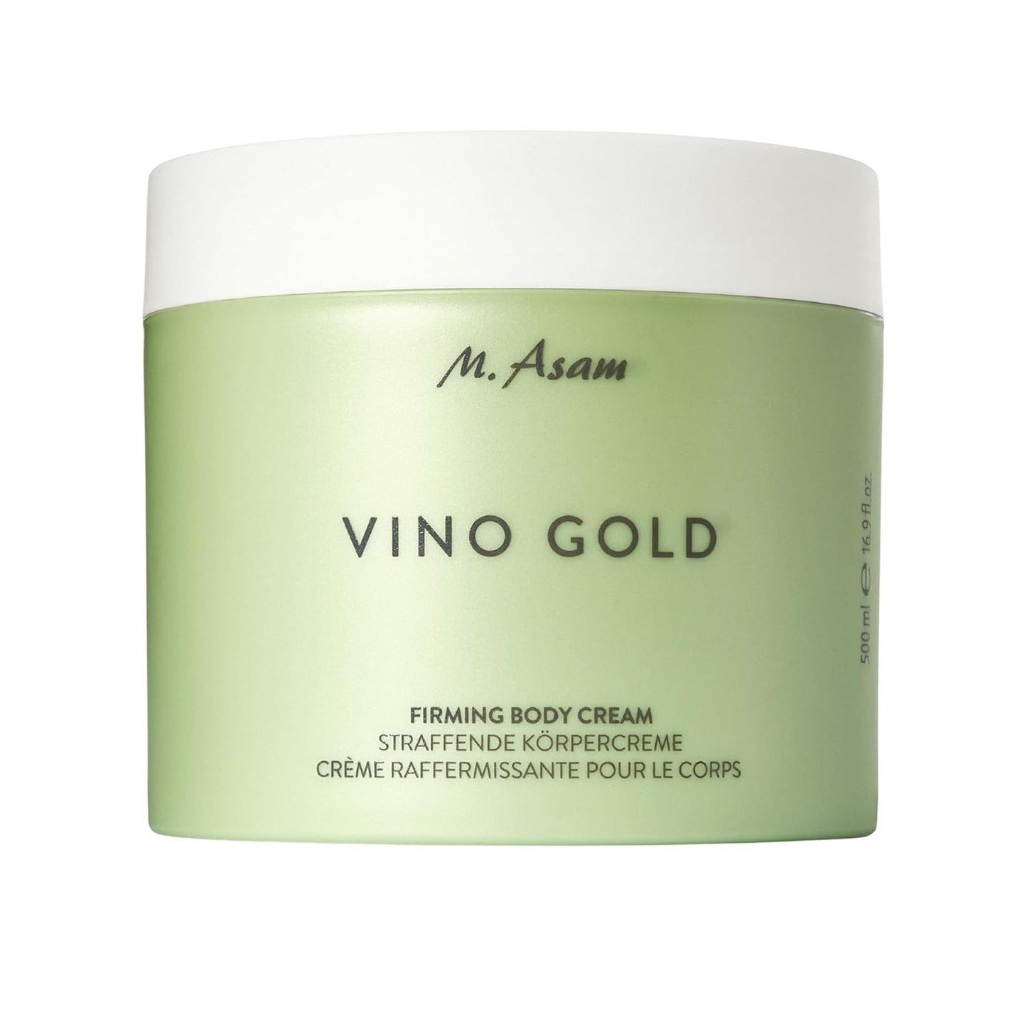 M. Asam VINO GOLD Firming Body Cream (16.9 Fl Oz)- anti-aging body care for smooth skin, lotion for women with aloe vera, cocoa butter, caffeine, vitamin E & vitamin B3, vegan personal skin care.