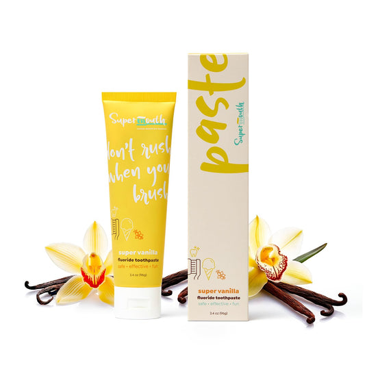 Fluoride Toothpaste - Adults & Kids, Fights Cavities, Whitens, Nano Hydroxyapatite, Dentist Developed, Safe Clean Ingredients, Gentle on Sensitive Teeth, Vitamins D3 & K2, 4 Tasty Flavors