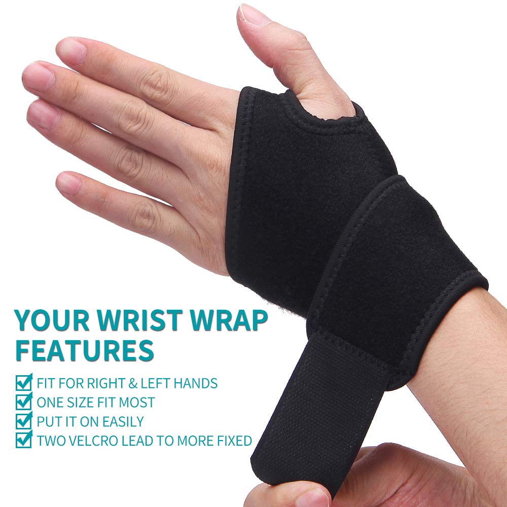Wrist Brace for Carpal Tunnel, Breathable and Adjustable Wrist Support Brace for Arthritis and Tendinitis, Wrist Compression Wrap for Pain Relief, One Size Fits Left or Right Hand – Single
