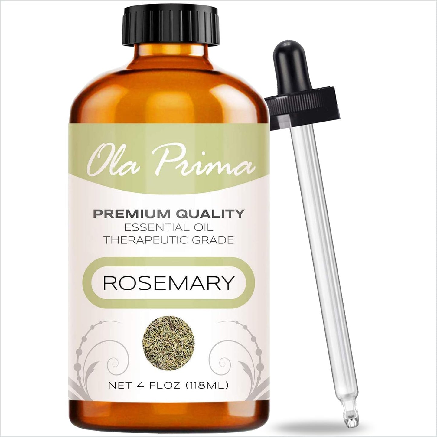 Ola Prima Rosemary Essential Oil 4 Fluid Ounces – Therapeutic Grade Aromatherapy Oil for Diffuser & Soap Making