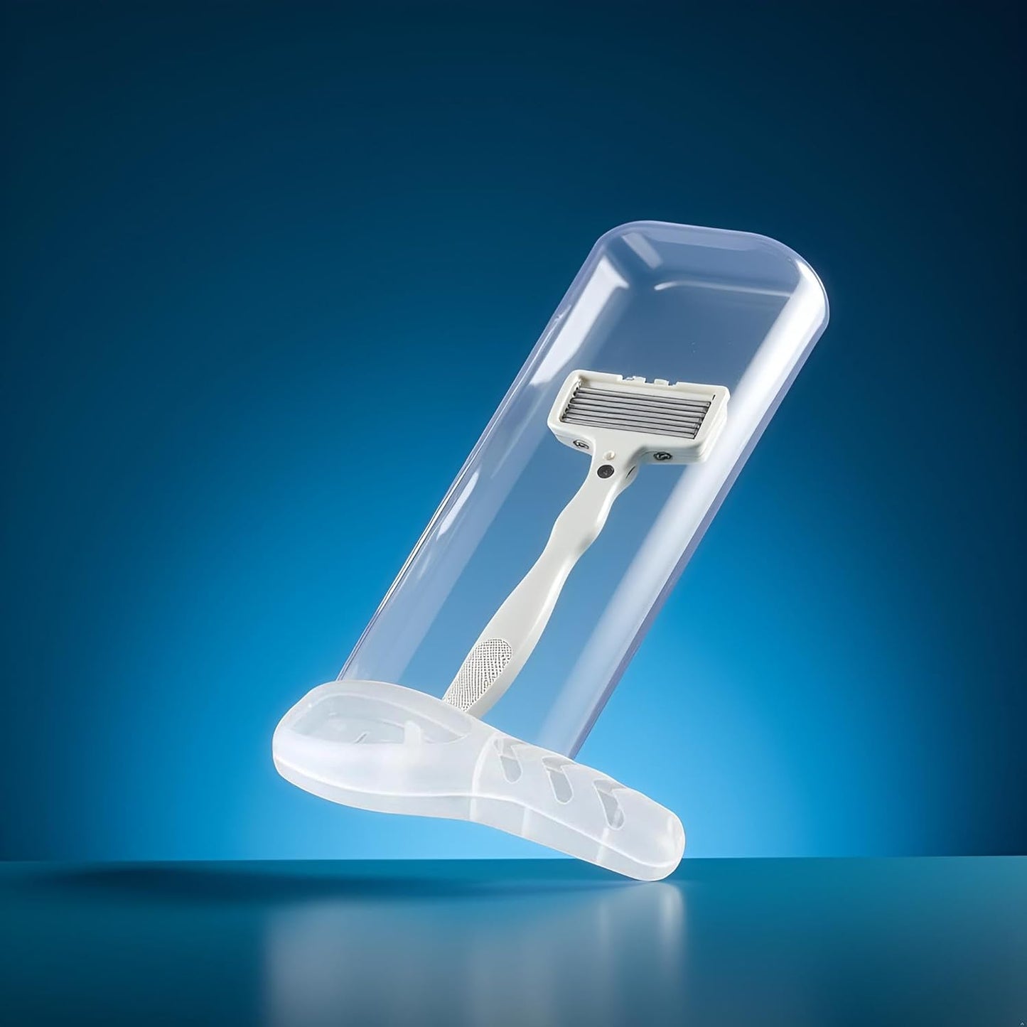 Transparent Portable Travel Men Manual Razor Protector Plastic Box Cover Container Storage Shaver Holder Protector Case Organizer,Electric Shavers, Men's Electric Shaver Accessories