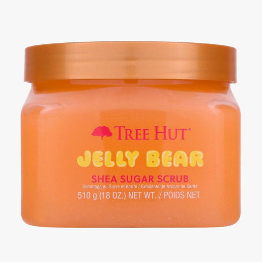 Tree Hut Jelly Bear Shea Sugar Scrub, Exfoliating, Hydrating & Moisturizing Body Scrub with Shea Butter & Nourishing Essential Oils, Smooth & Soften Skin, 18 oz