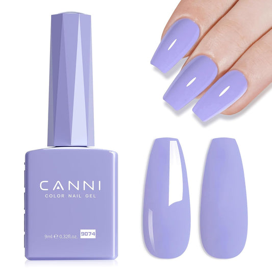 CANNI Purple Gel Polish, 1Pcs Cold Purple Nail Polish Gel High Gloss Soak Off UV Nail French Nail Manicure Salon DIY
