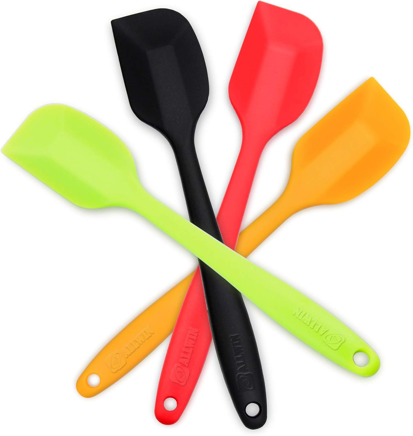 4-Piece Silicone Spatula, Heat-Resistant Non-stick Rubber Spatulas with Stainless Steel Core