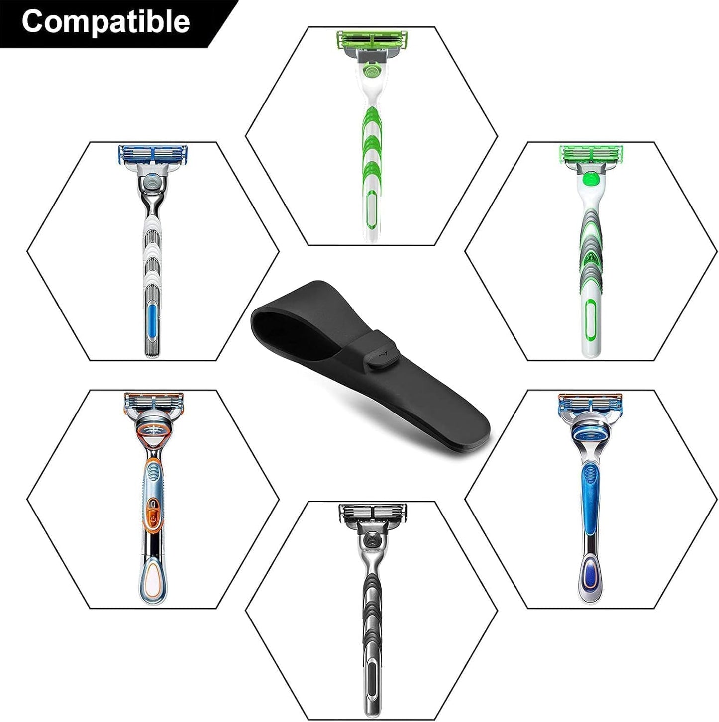 Silicone Razor Case for Travel - Waterproof & Anti-Scratch Razor Protective Cover for Gillette, Parker, Merkur, and Other Manual Razors