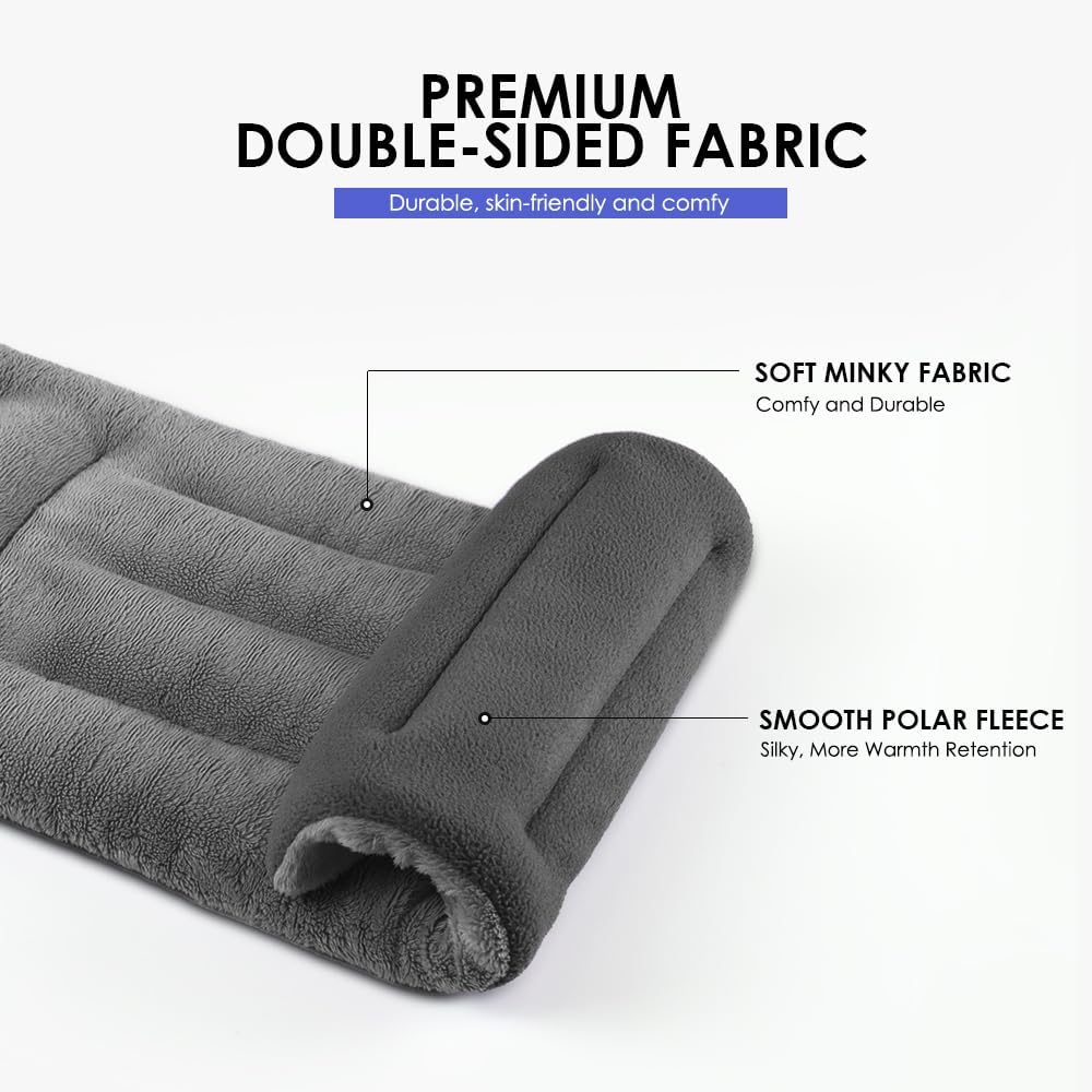 Microwave Heating Pad for Pain Relief, 8 x 18 Microwavable Moist Heat Pads for Neck, Shoulder, Back, Knee, Period Cramps, Rice Heat Pack Hot & Cold Compress Reusable & Portable, Grey