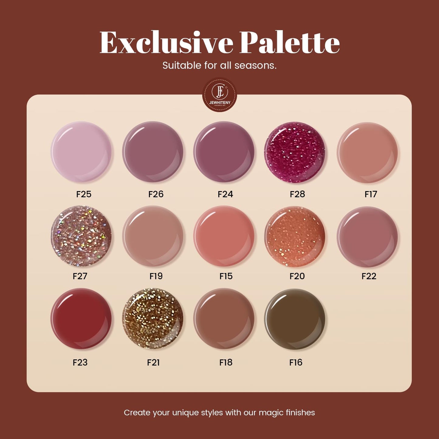 JEWHITENY 14 Pcs Poly Nail Gel Extension Kit With UV Light For Daily Nail Art DIY Home Salon Long Lasting And Durable Good Gift For women