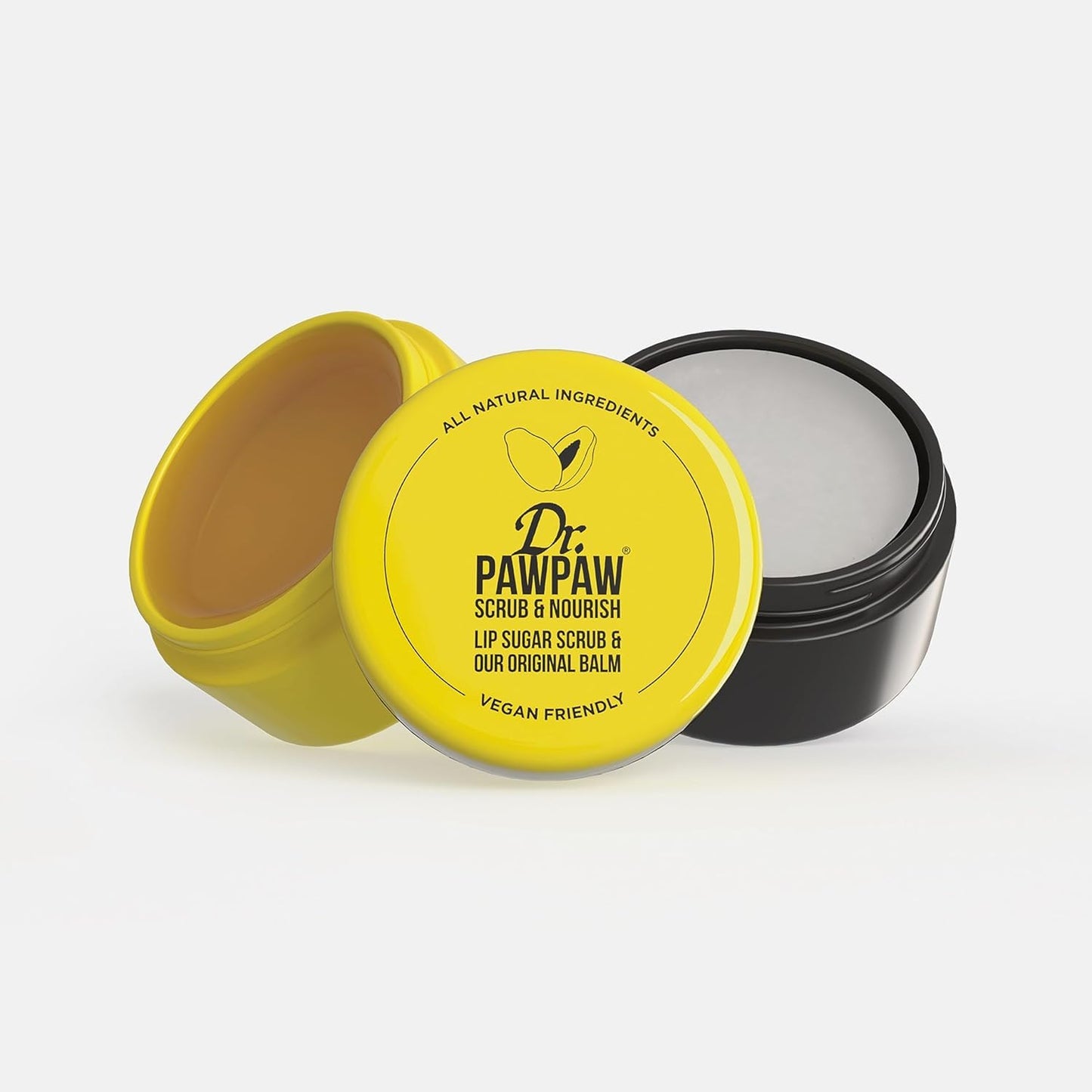 Dr. PawPaw Lip Scrub and Lip Balm Duo - Hydrating Lip Balm with Pawpaw, Aloe, Olive and Castor Oils - Vegan Lip Scrub For Sensitive Skin - 0.55 oz